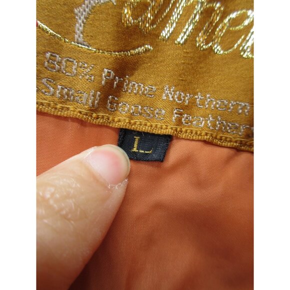 VINTAGE Camel Vest Large Goose Down Puffer Quilted 70s 80s Gorpcore * - Picture 12 of 14